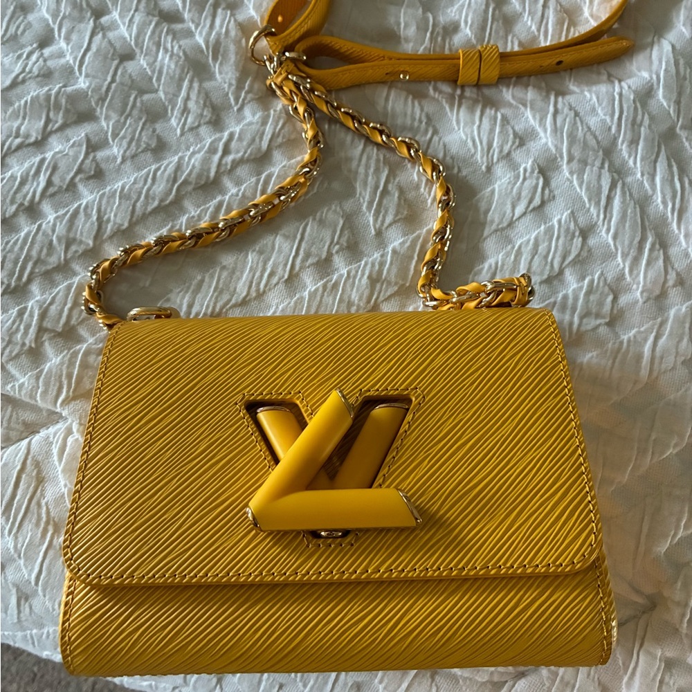 Louis Vuitton Yellow Crossbody Bag with Twist Lock